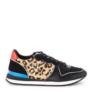 Steve Madden Black Real Calf Hair Trackk Sneakers